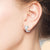"Baby Heart" Sterling Silver 1.9 CTW Heart Cut Mini Huggie Earrings
