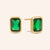 "Lights On" 1.8CTW Sterling Silver Emerald Cut Bezel-set Post Earrings