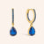 "The Charmer" 1.8CTW Pear Cut Charm Pave Hoop Earrings