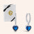 "The Charmer" 1.9CTW Heart Cut Charm Pave Hoop earrings