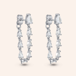 "Play Date" 1.6CTW Pear Cut Dangling Earrings