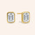 "Lights On" 1.8CTW Sterling Silver Emerald Cut Bezel-set Post Earrings