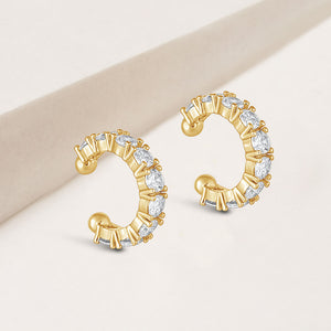 "Magic" Set of Two 2.8CTW Round Cut Ear Cuffs