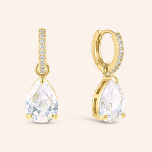 "The Monarch" 5.9CTW Pear Cut Pave Dangling Earrings