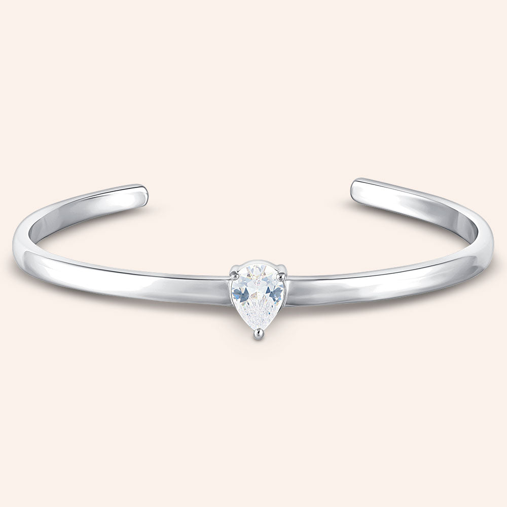 "For a Lifetime" 1.8CTW Pear Cut Highly Polished Bangle