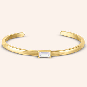 "For a Lifetime" 2.9CTW Emerald Cut Highly Polished Bangle