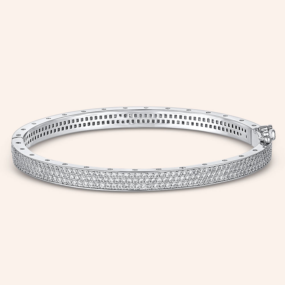 "Dreams Come True" 4.9CTW Hinged Bangle Bracelet