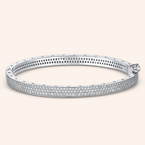 "Dreams Come True" 4.9CTW Hinged Bangle Bracelet