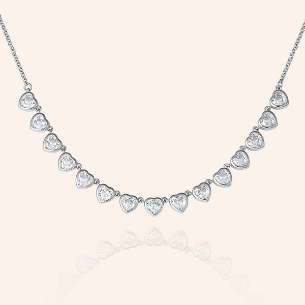 Hearts Pendant Tennis Necklace – Dee'Luxe Jewels