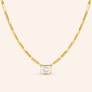 "Salma" 3.79CTW Bezel-Set Bar Station Necklace