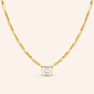 "Salma" 3.79CTW Bezel-Set Bar Station Necklace