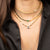 "Elizabeth" Halo Emerald or Pear Cut Snake Chain Necklace - Includes Extender