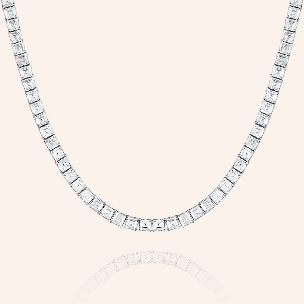 "Princess Awaits" 24CTW Asher Cut Tennis Necklace