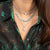 "Addison" 2.98CTW Pear Cut Bead Chain Pendant Necklace