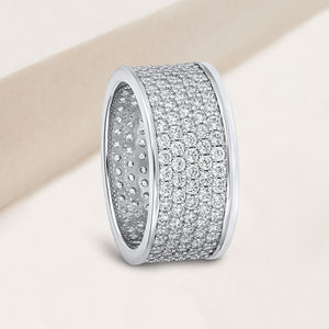 "Win me Over" 3.2CTW Pave Eternity Band Ring