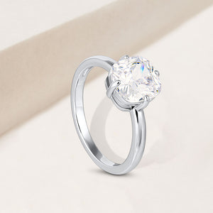 "I do" 2.9CTW Asher Cut Solitaire Ring