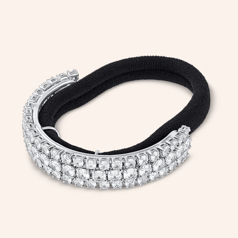 "Jess" 4.2CTW Round Cut Cubic Zirconia Hair Tie Cuff