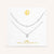 "Keepsakes" Set of Two Pear Cut Birthstone & Station Layering Necklaces