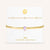 "Keepsakes" Set of Two Pear Cut Birthstone Cuff & Station Layering Bracelets