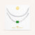 "Personal Touch" Set of Two Emerald Cut Birthstone Clip Chain & Herringbone Layering Necklaces