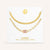 "Personal Touch" Set of Two Emerald Cut Birthstone Clip Chain & Herringbone Layering Necklaces