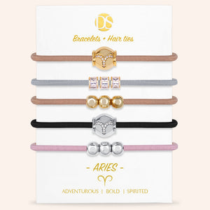 "Special Someone" Set of  5 Zodiac Hair Ties & Bracelet Jewels
