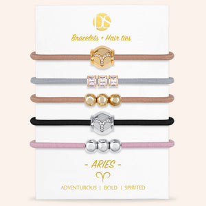 "Special Someone" Set of  5 Zodiac Hair Ties & Bracelet Jewels