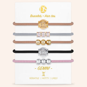 "Special Someone" Set of  5 Zodiac Hair Ties & Bracelet Jewels