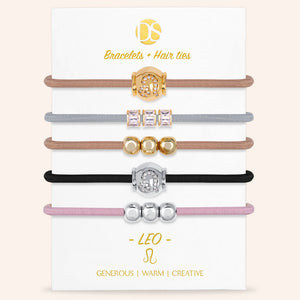 "Special Someone" Set of  5 Zodiac Hair Ties & Bracelet Jewels