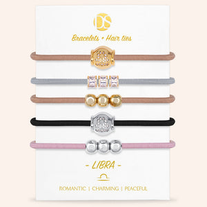 "Special Someone" Set of  5 Zodiac Hair Ties & Bracelet Jewels