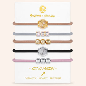 "Special Someone" Set of  5 Zodiac Hair Ties & Bracelet Jewels