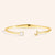 "My Signature" Pave Initial & Solitaire Open Cuff Bracelet