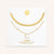 "Ready-Set-Sparkle" Set of Two Pave Initial & Herringbone Layering Necklaces