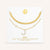 "Ready-Set-Sparkle" Set of Two Pave Initial & Herringbone Layering Necklaces