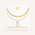 "Ready-Set-Sparkle" Set of Two Pave Initial & Herringbone Layering Necklaces