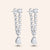 "Jadore" 4.3CTW Pear Cut Fornt Back Dangle Earrings
