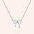 "Petite Bow" Pave Pendant Necklace