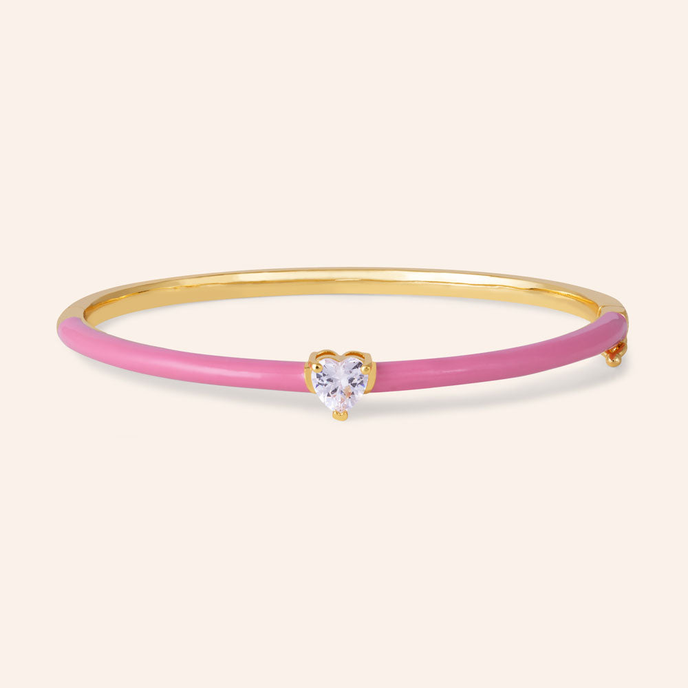 【Gaby】 cutlery bangle Dextera bangle, Magnetic closure, White, Gold-tone plated