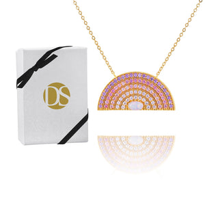 "Inner Beauty" 2.3CTW Pave Rainbow Pendant Necklace