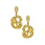 18K YG Plated "Amulet" Crystal Dragon Earrings