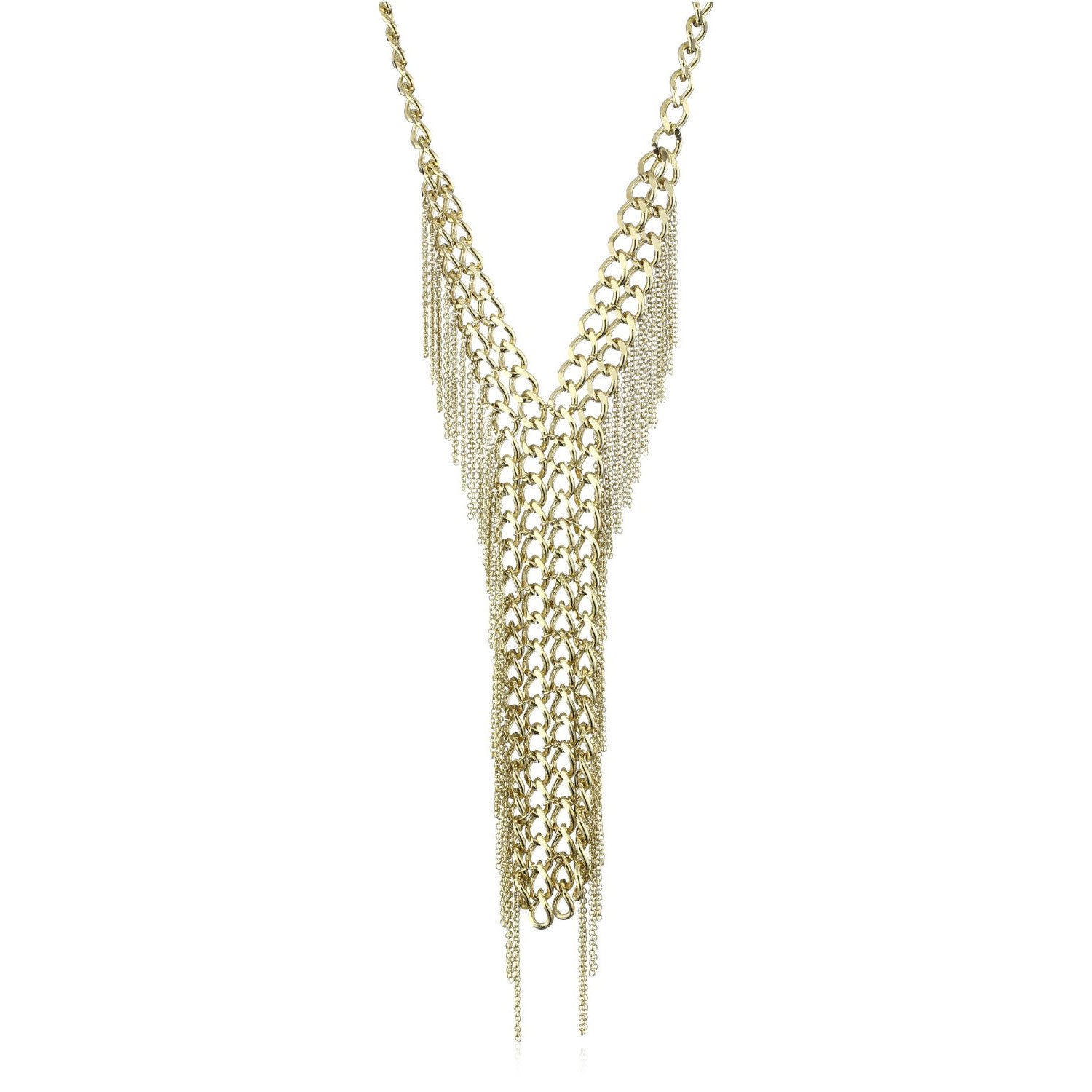 18K Yg Plated, Glam Tie Necklace