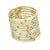 18K YG Plated "Pila" Blue CZ Ring