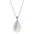 Rhodium Plated Sterling Silver, Turquoise Gypsy Necklace