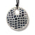 Rhodium Plated Sterling Silver, Disc Pendant Necklace