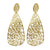 Cut out Design 18K Gold plated over Sterling Silver Drop Earrings