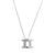 Rhodium Plated Sterling Silver White CZ DS Cube Necklace