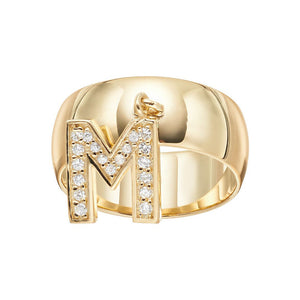 18K Gold Vermeil Sterling Silver White Cz Ds Cube Charm Letter