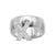 Rhodium Plated Sterling Silver Ds  White Cz Cube Charm Letter
