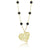 18K Yg Plated Sterling Silver, Sodalite, Sacred Heart Necklace