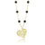 18K Yg Plated Sterling Silver, Sodalite, Sacred Heart Necklace